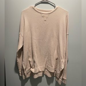 American Eagle Cream Knit Sweater - Size L